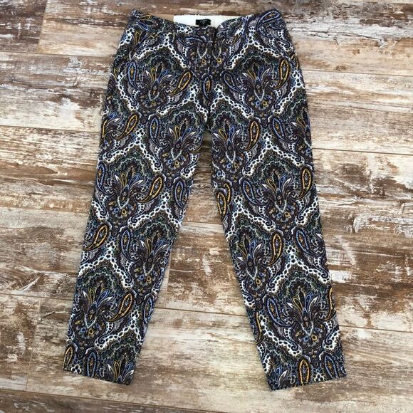 J. Crew Pants - J.CREW Paisley Printed Skimmer Pants NEW city fit
